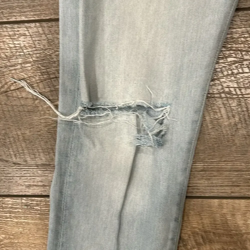 J.Crew Men's 484 Slim Fit Stretch Jean Distressed Light Wash Size 29x32